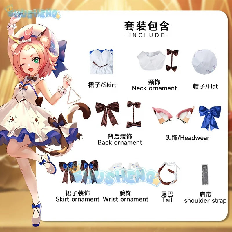 Genshin Impact Xiao Zhongli Tartaglia Albedo Diona Eula Ganyu Symphony Concert Cosplay Set Anime Spielfiguren Gleiche Kleidung