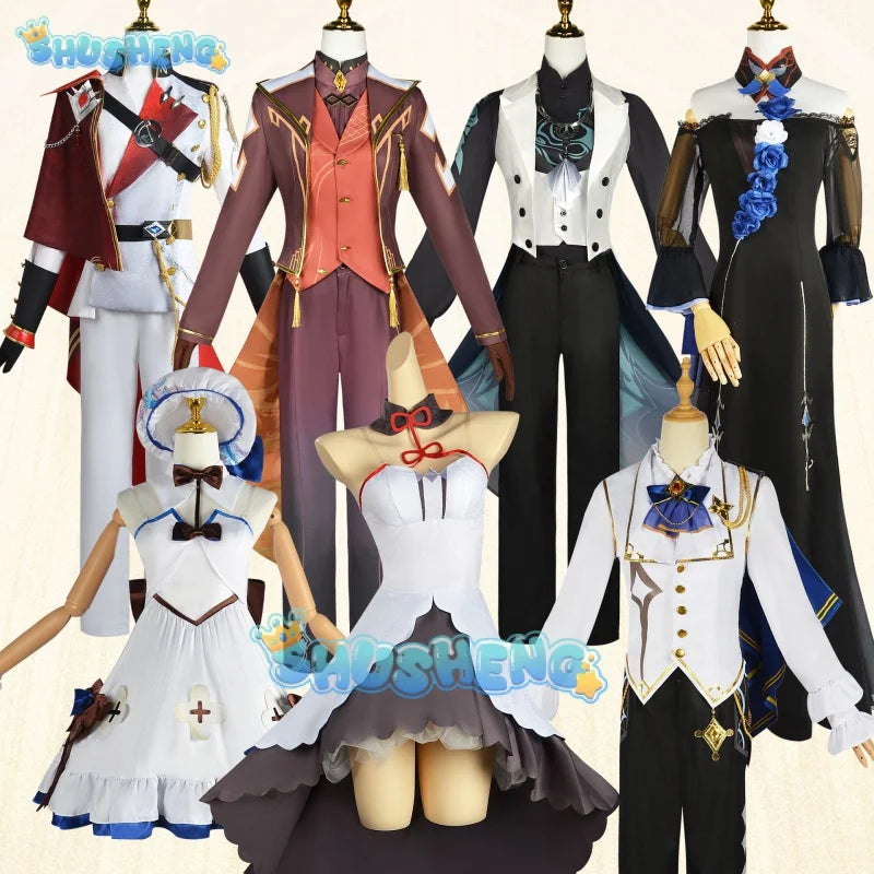 Genshin Impact Xiao Zhongli Tartaglia Albedo Diona Eula Ganyu Symphony Concert Cosplay Set Anime Spielfiguren Gleiche Kleidung