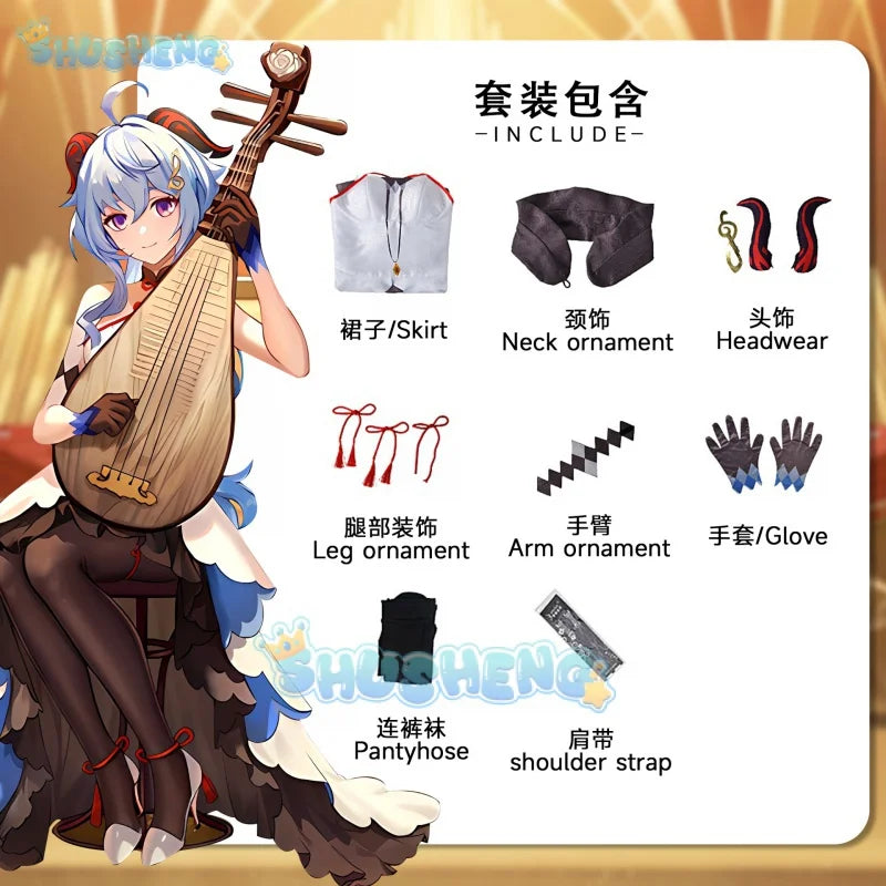Genshin Impact Xiao Zhongli Tartaglia Albedo Diona Eula Ganyu Symphony Concert Cosplay Set Anime Spielfiguren Gleiche Kleidung