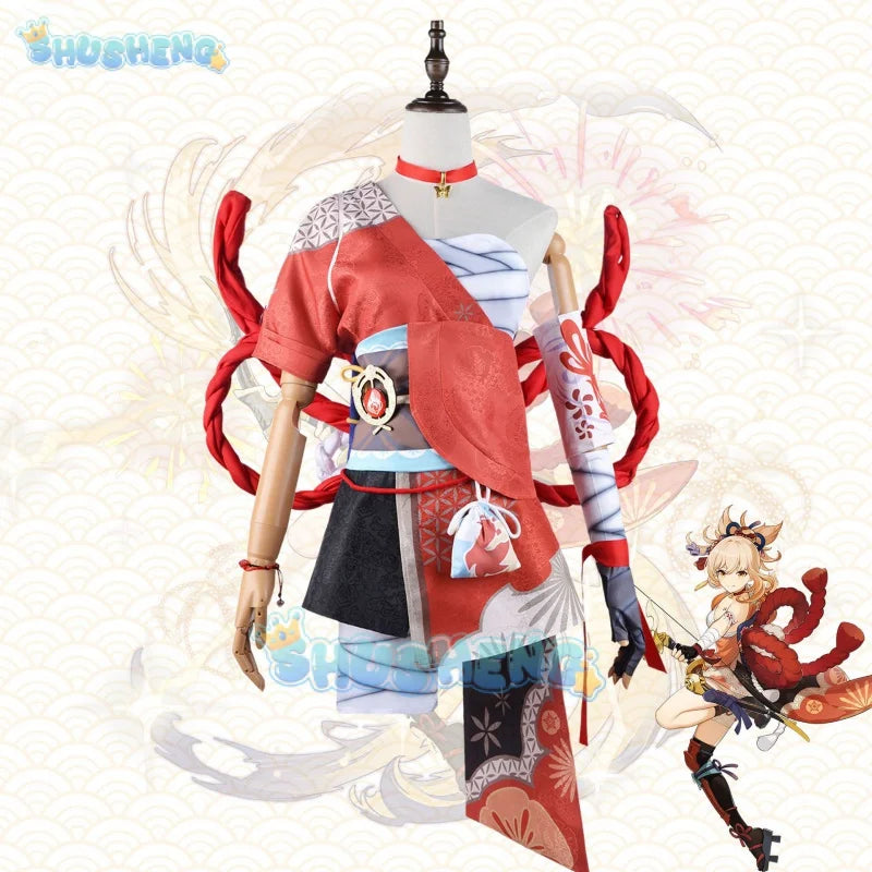 Genshin Impact Yoimiya Cos Kleidung Spiel Anime Cosplay Kostüm