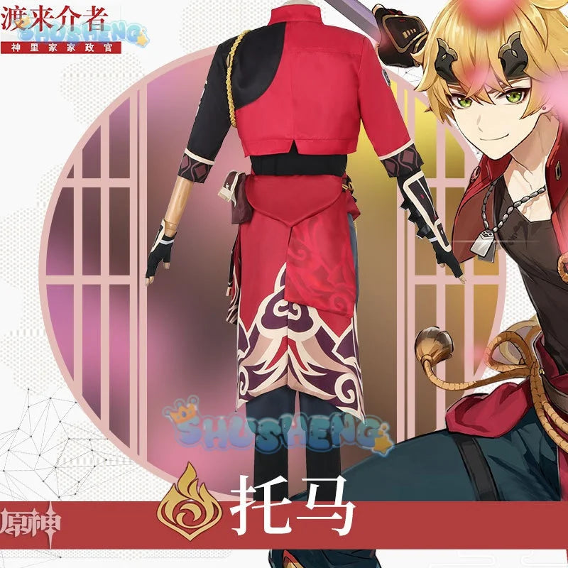 Genshin Impact Brettspielset Cos Thoma Cosplay Anime Kleidung