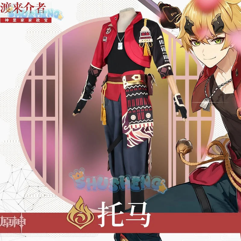 Genshin Impact Brettspielset Cos Thoma Cosplay Anime Kleidung
