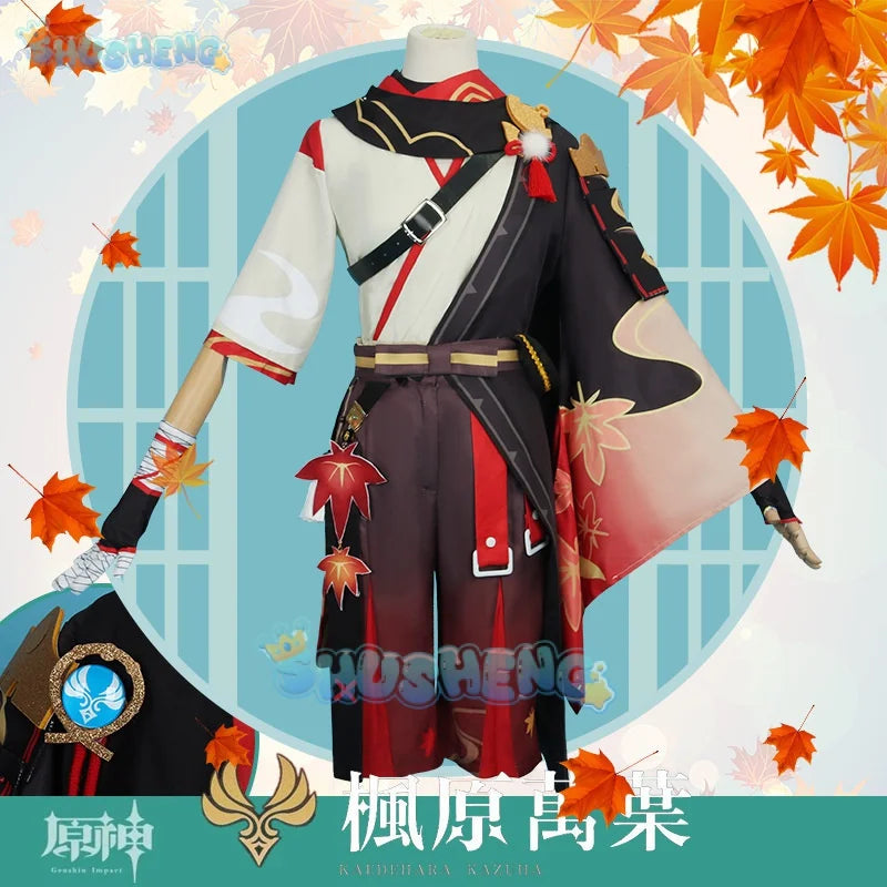 Genshin Impact Cos Kaedehara Kazuha Cosplay Kostüm Anzug Set Spiel Halloween Party