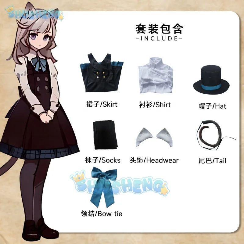 Genshin Impact Cos Lyney und Lynette Cosplay-Kleidung Spiel Anime Cosplay-Kostüm