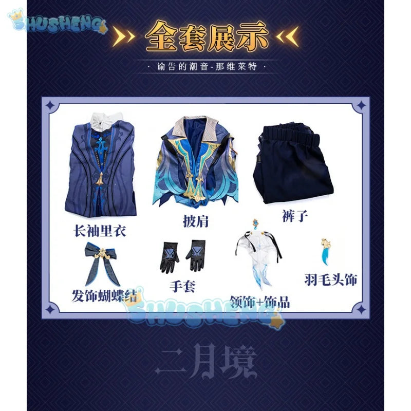 Genshin Impact Cos Neuvillette Cosplay Anime Spiel Kostüm männlich