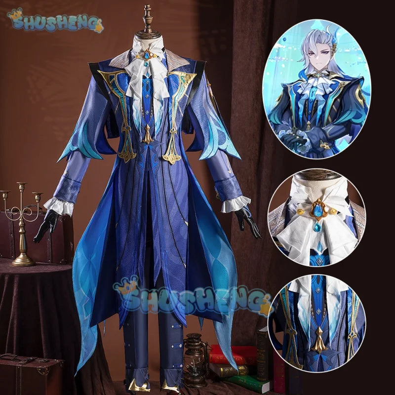 Genshin Impact Cos Neuvillette Cosplay Anime Spiel Kostüm männlich