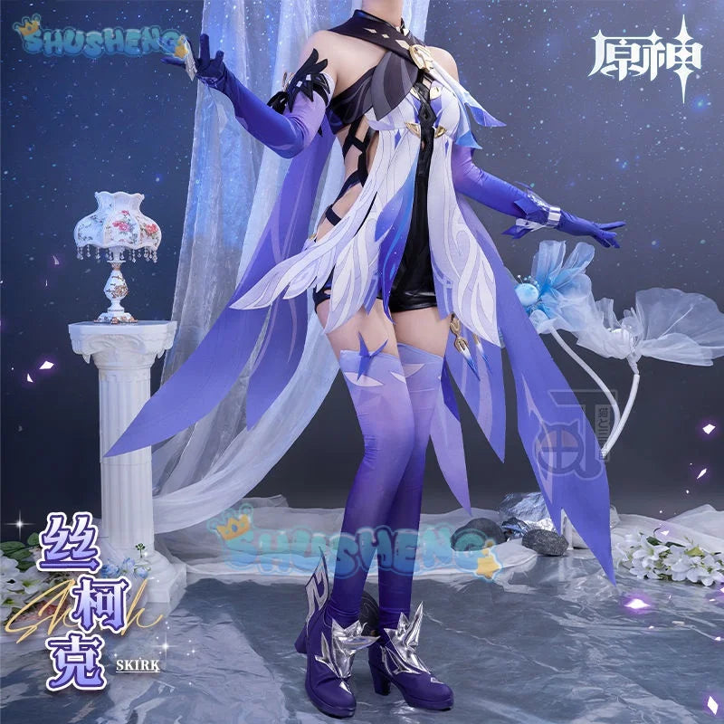 Genshin Impact Cos Skirk Cosplay Spielkostümset