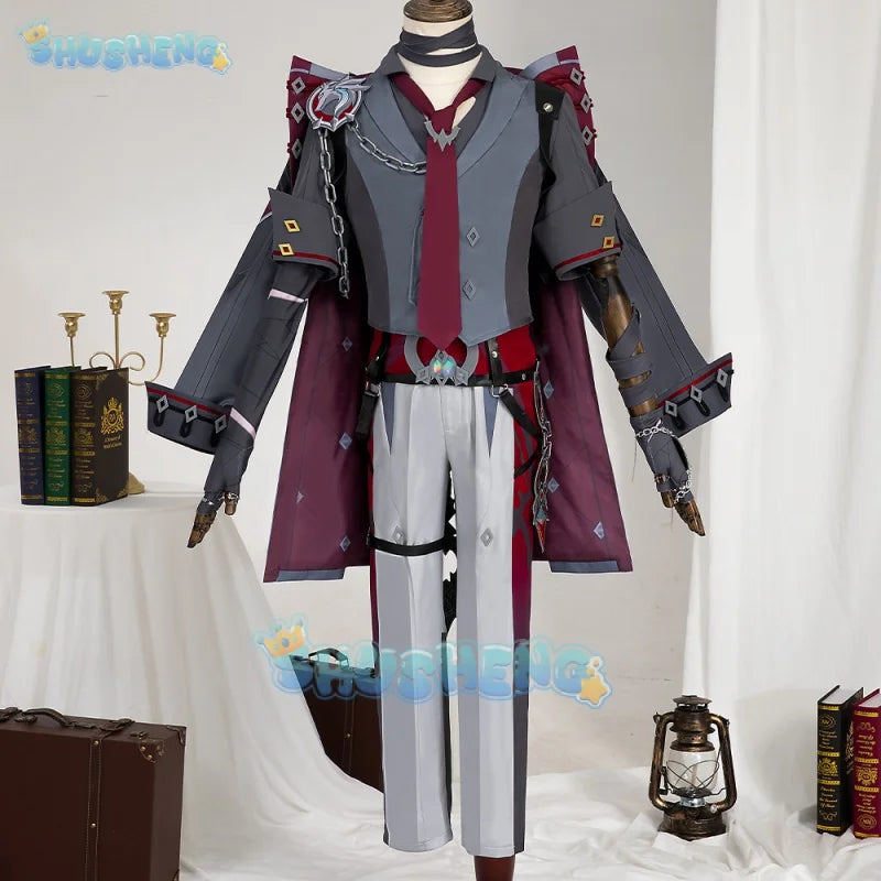 Genshin Impact Cos Wriothesley Cosplay Anime-Spiel-Kleidungsset für Männer