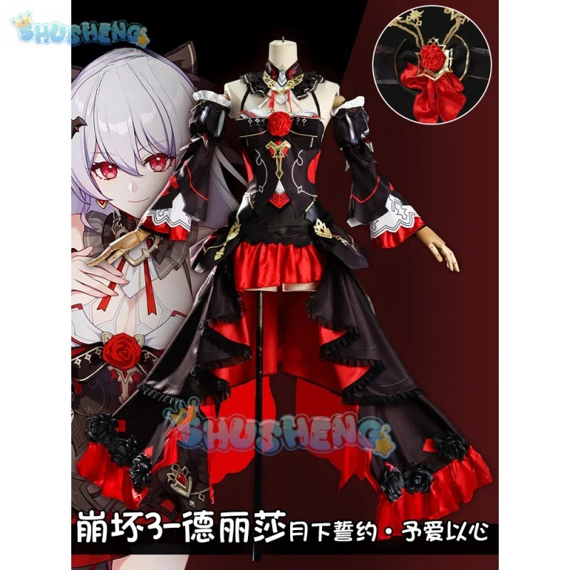 Honkai Impact 3 Cos Theresa Apocalypse Under the Moon Oath Cosplay-Spielkostümset