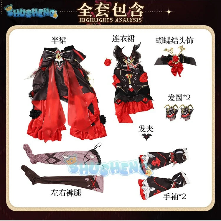 Honkai Impact 3 Cos Theresa Apocalypse Under the Moon Oath Cosplay-Spielkostümset