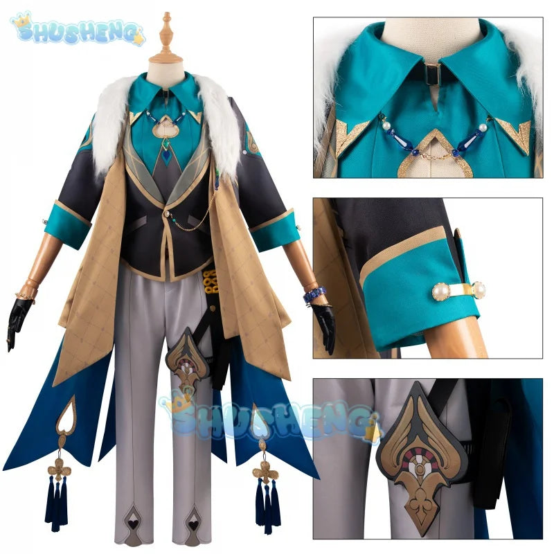 Honkai: Star Rail Aventurine cos sha jin Cosplay Full set of anime clothing for men