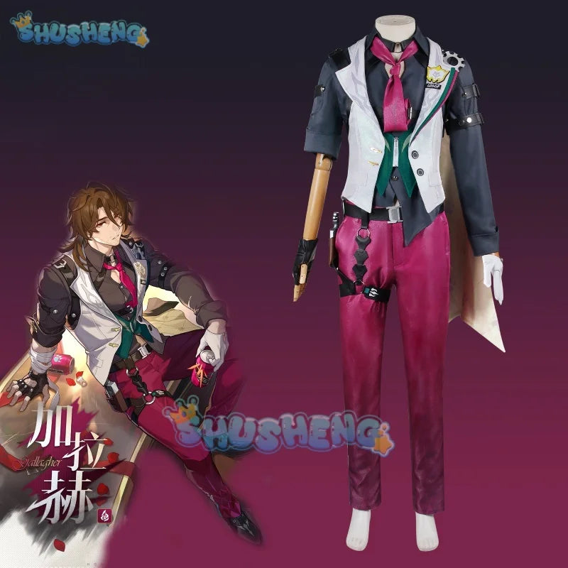 Honkai: Star Rail cos Gallagher Cosplay Vollständiges Anime-Kleidungsset für Männer
