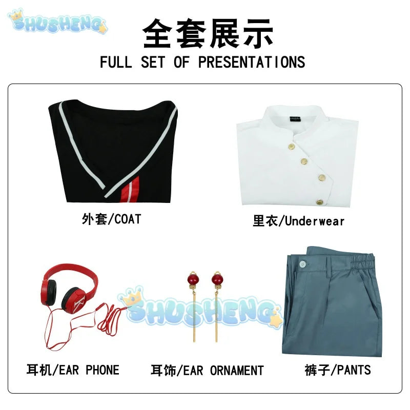 KFC X Honkai: Star Rail Cos Dan Heng Cosplay Costume Full Set Danheng Anime Game Costumes