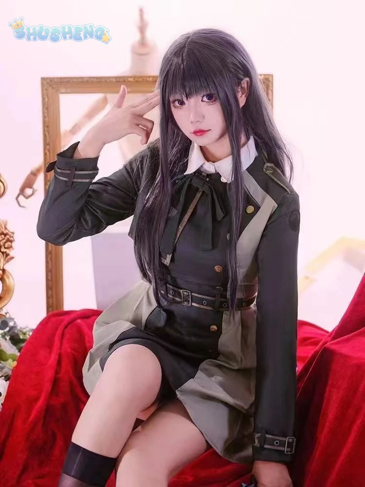 Lycoris Recoil Nishikigi Chisato Inoue Takina Cosplay dress Wigs bags, accessories Halloween Christmas male Woman uniform