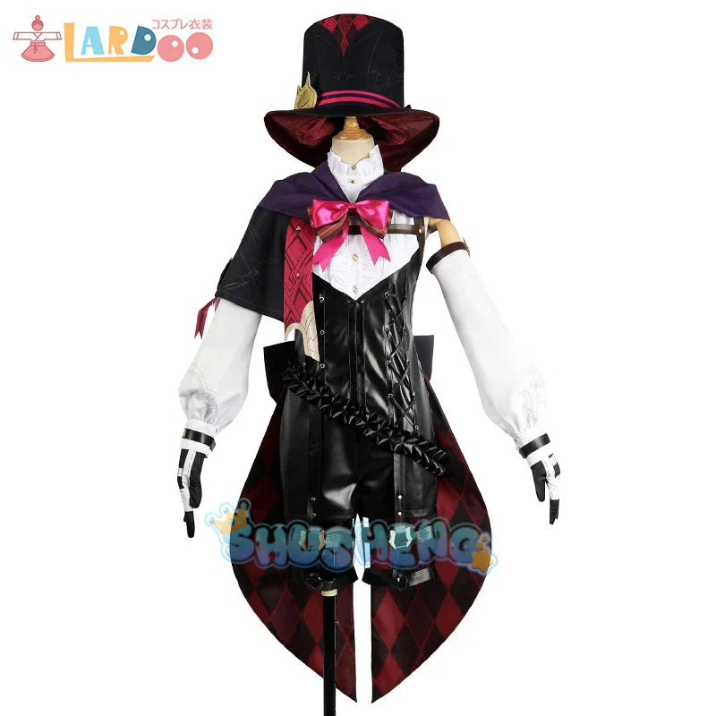 Lyney Cosplay Costume Game Genshin Impact Twins lyney Magic Hat Trick Uniform Halloween Women Full Set