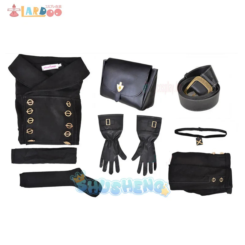 NieR Automata YoRHa No.9 Type S Cosplay-Kostüm 9S Uniformen Jacke Hose Rucksack Hosenträger Handschuhe Krawatte Strümpfe Schutzbrille