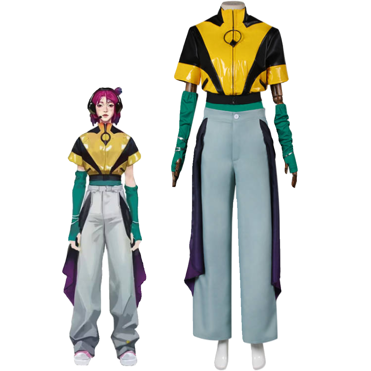 Game LOL Heartsteel Aphelios Alune Cosplay Costume Full Set Shoes Wig Uniform Outfits Aphelios Alune Heart Steel Cosplay Suits