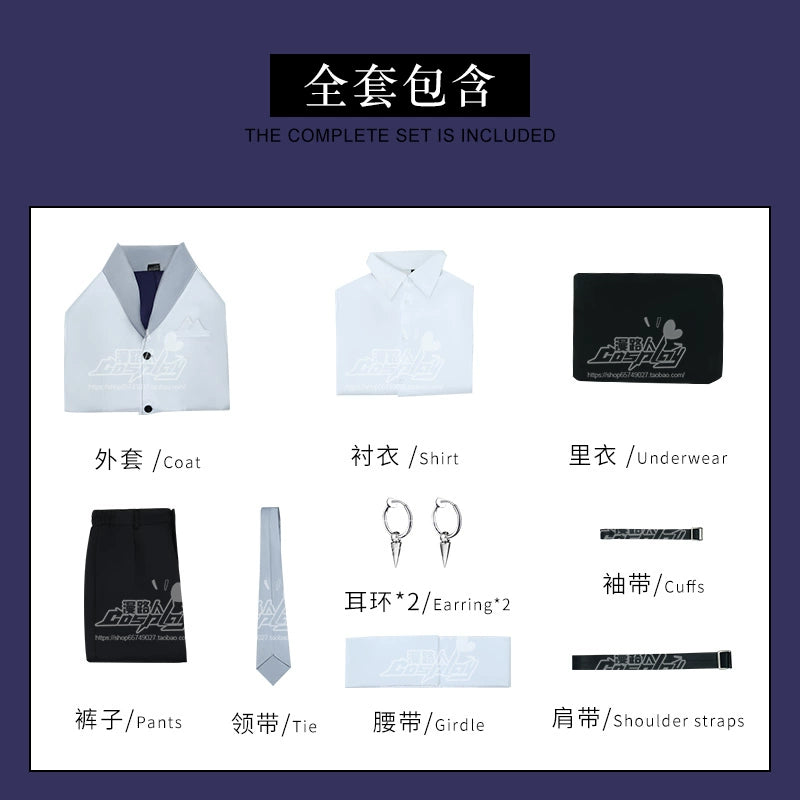 Sigma Cosplay Anime Bungou Stray Dogs 4th Costume Trench Uniform Suit Halloween Christmas Party Outfit for Men Women