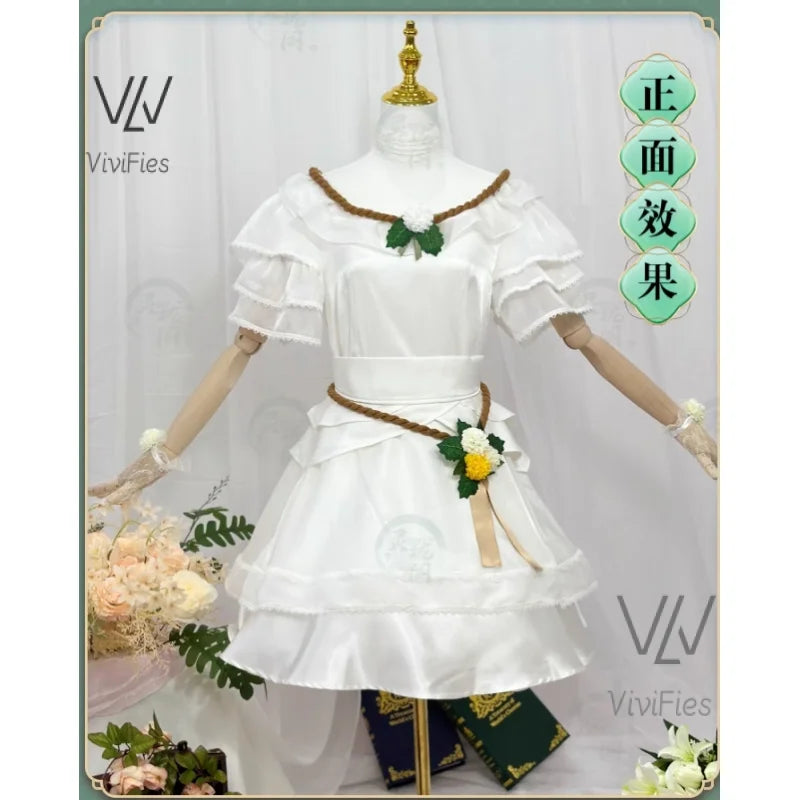 Emma Woods Cosplay Collab Series Game Identity V Wig, Hat, Props, Full Set Lolita Uniform Party Halloween Girl Dress Up