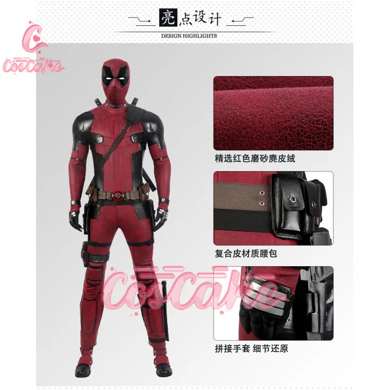 Deadpool 2 Cosplay Cosutme Wade Winston Wilson Cosplay Costume Woman Movie Anti-hero Suit Halloween