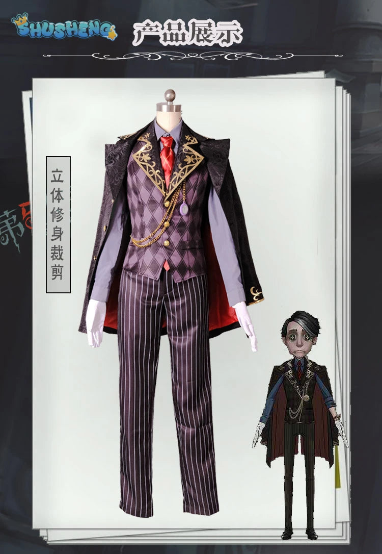 Aesop Carl Anime Game Identity V Cosplay Costume Clothes Wig Uniform men and women Cosplay Halloween Party IN STOCK
