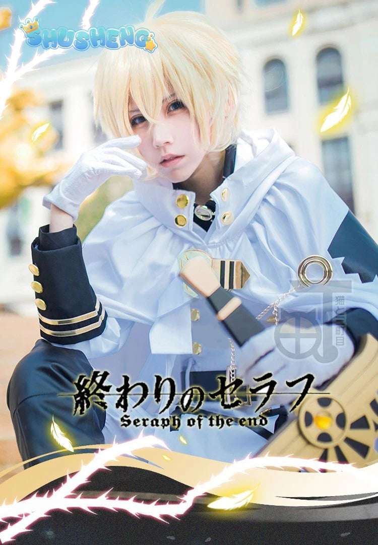 Seraph of the end Mikaela Hyakuya Yuichiro Hyakuya Cospaly Top and cloak pants accessories Spot Halloween costume costumes