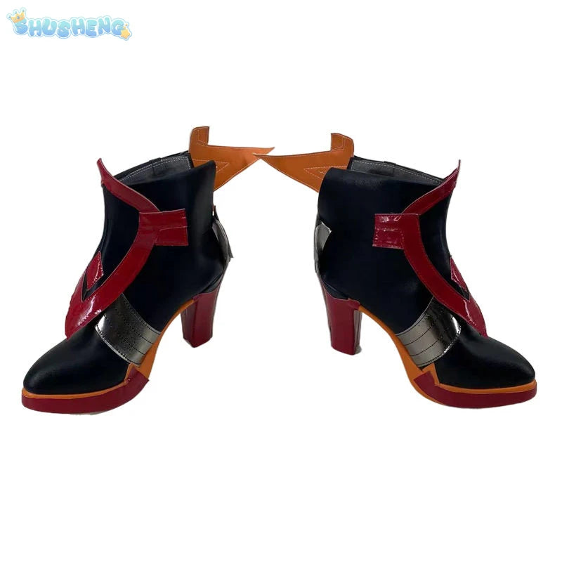 Mavuika Cosplay Game Genshin Impact Men's and women's boots Universal Fashion High Heels Halloween Party Role Play Accessories