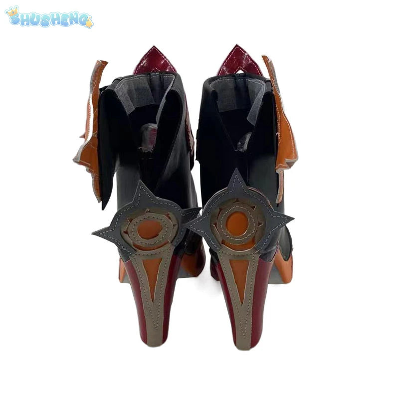 Mavuika Cosplay Game Genshin Impact Men's and women's boots Universal Fashion High Heels Halloween Party Role Play Accessories