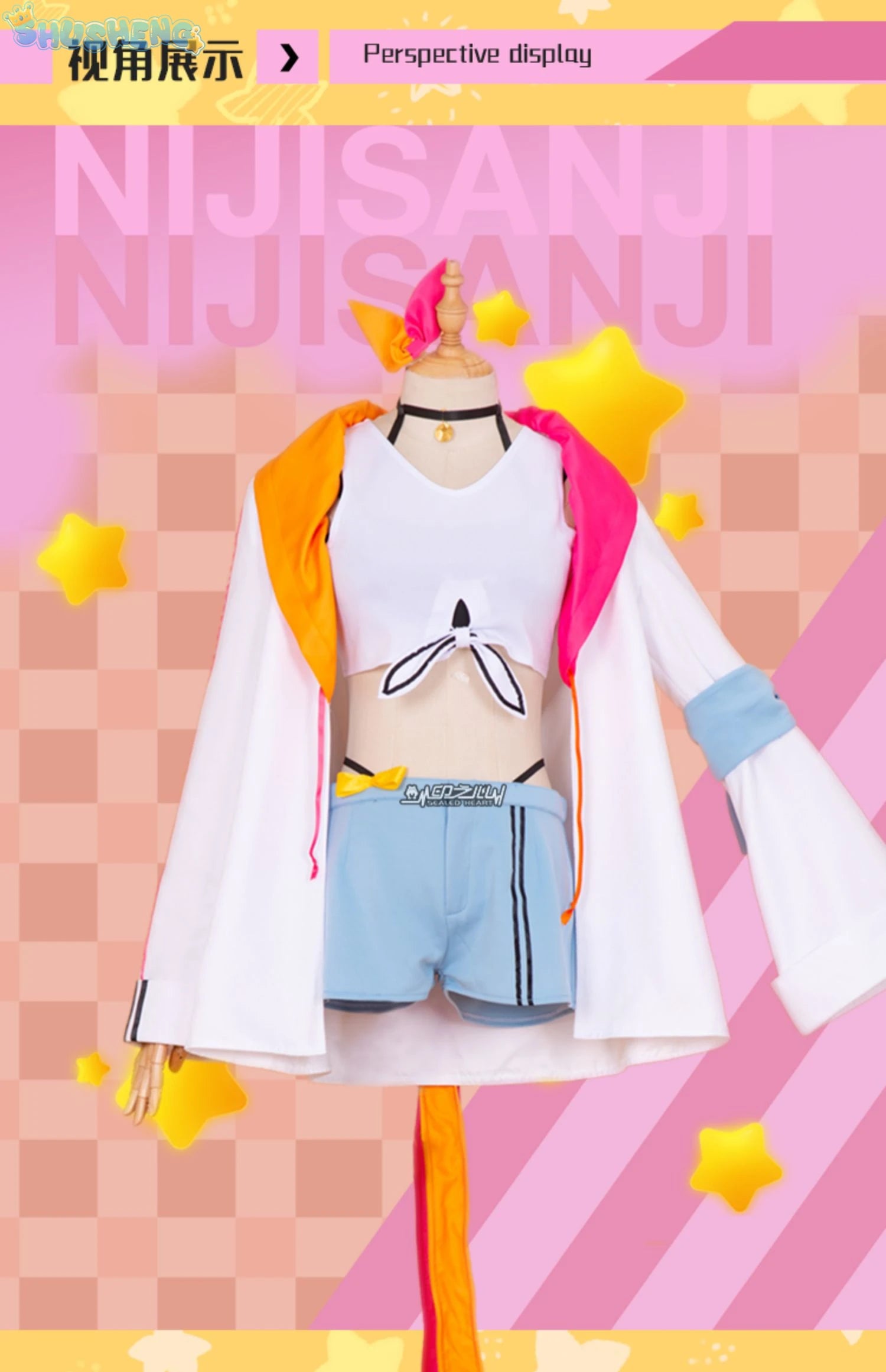 Nijisanji vtuber Hoshikawa Sara initial clothing women cosplay costume cos game anime party uniform Hallowen play role clothes