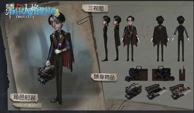 Aesop Carl Anime Game Identity V Cosplay Costume Clothes Wig Uniform men and women Cosplay Halloween Party IN STOCK