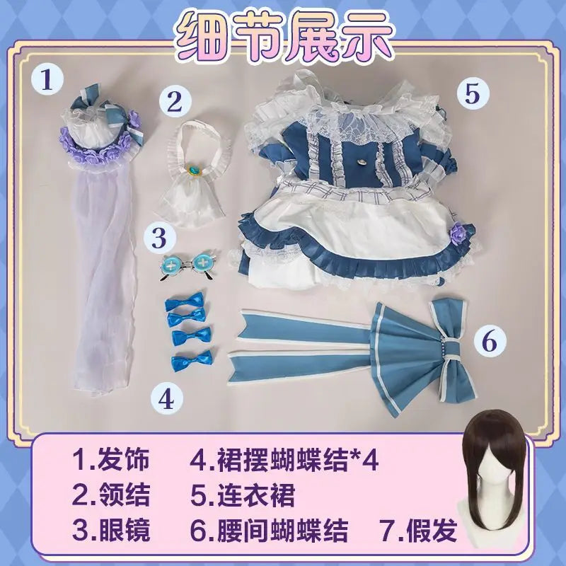 Emma Woods Lisa Beck Anime Game Identity V Cosplay Costume Gardener Clothes Wig Cosplay Lolita Style Woman Large size S-XXL
