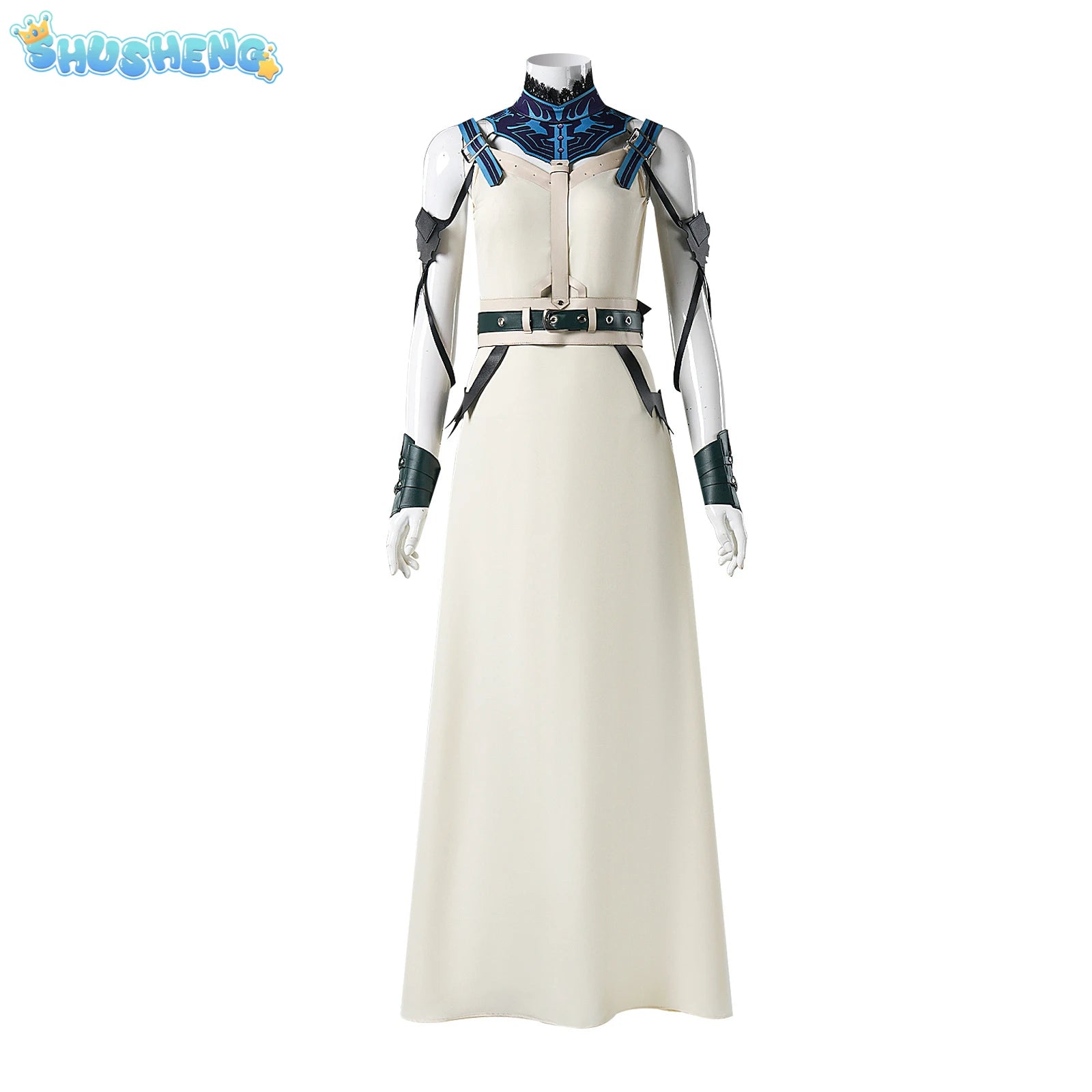 FF7 VII Cosplay Costume Aerith Gainsborough Kingdee Amusement Park Dress Outfits Women Halloween Party Clothes For S-XXXL