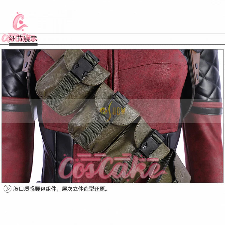 New Deadpool Cosplay Cosutme Wade Winston Wilson Jumpsuit Belt Cosplay Costume Movie Anti-hero Suit Halloween Women's version