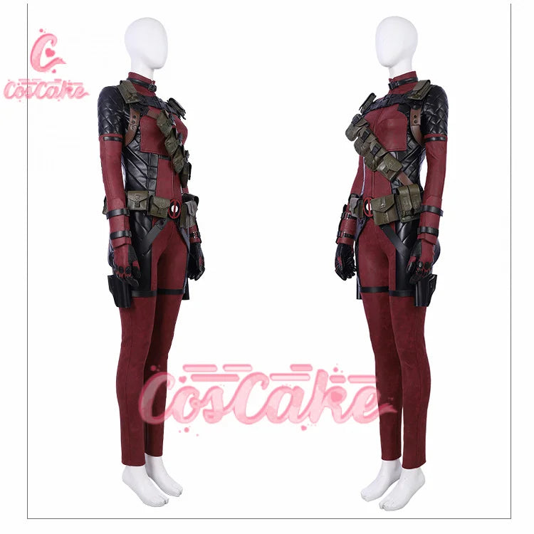 New Deadpool Cosplay Cosutme Wade Winston Wilson Jumpsuit Belt Cosplay Costume Movie Anti-hero Suit Halloween Women's version