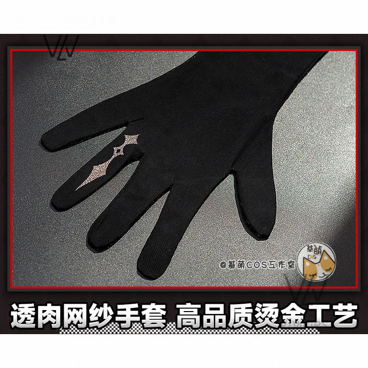 Genshin Impact Harlequin The Knave Cosplay Costume Full Set Wig Uniform Eleven Fatui Harbingers Outfit Halloween Carnival Party