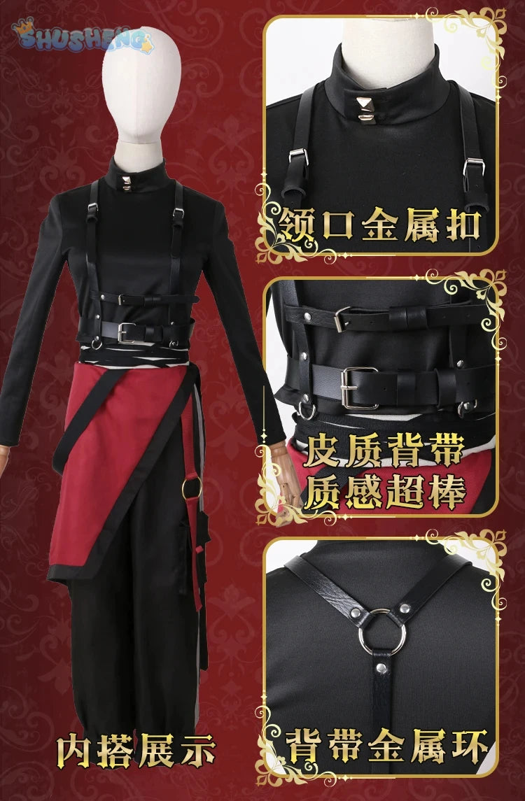 Anime VTuber Nijisanji Kuzuha Game Suit Gorgeous Handsome Uniform Cosplay Costume Halloween Party Role Play Outfit Men