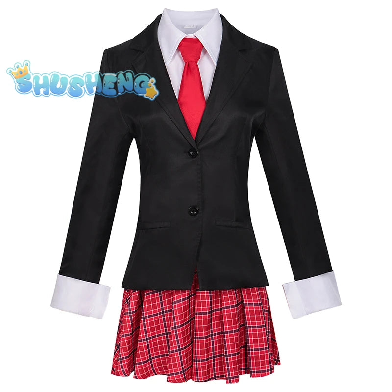 Anime Shugo Chara Cosplay Costume for Women Men Amu Hinamori School Uniform Halloween Clothes Set