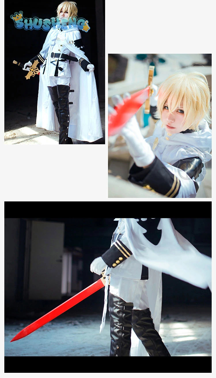 Seraph of the end Mikaela Hyakuya Yuichiro Hyakuya Cospaly Top and cloak pants accessories Spot Halloween costume costumes