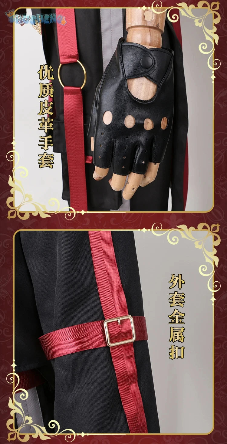 Anime VTuber Nijisanji Kuzuha Game Suit Gorgeous Handsome Uniform Cosplay Costume Halloween Party Role Play Outfit Men