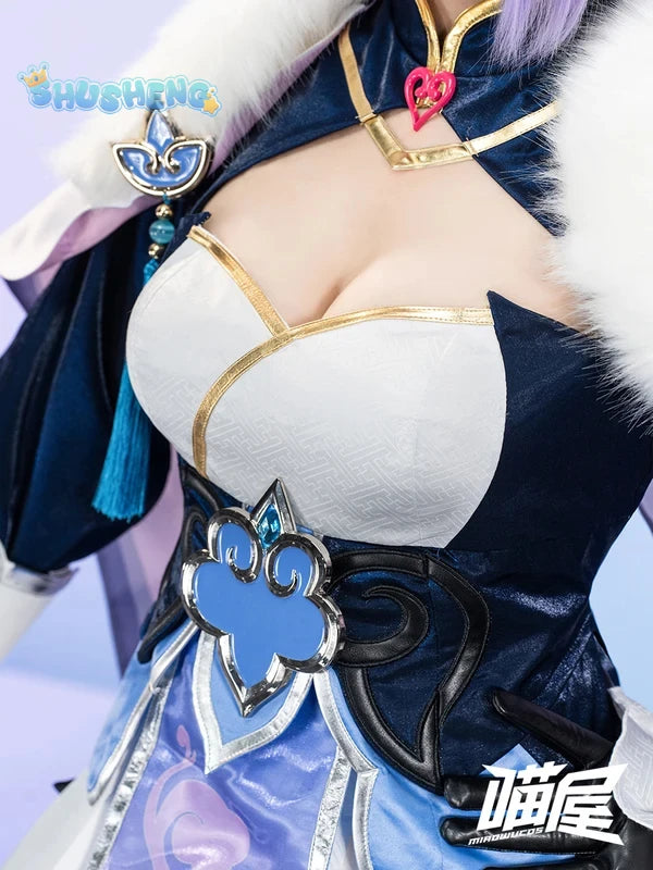 Game Honkai: Star Rail Baiheng Cosplay Costume Latest wig, shoes, earrings, props, complete set of Halloween custom uniforms