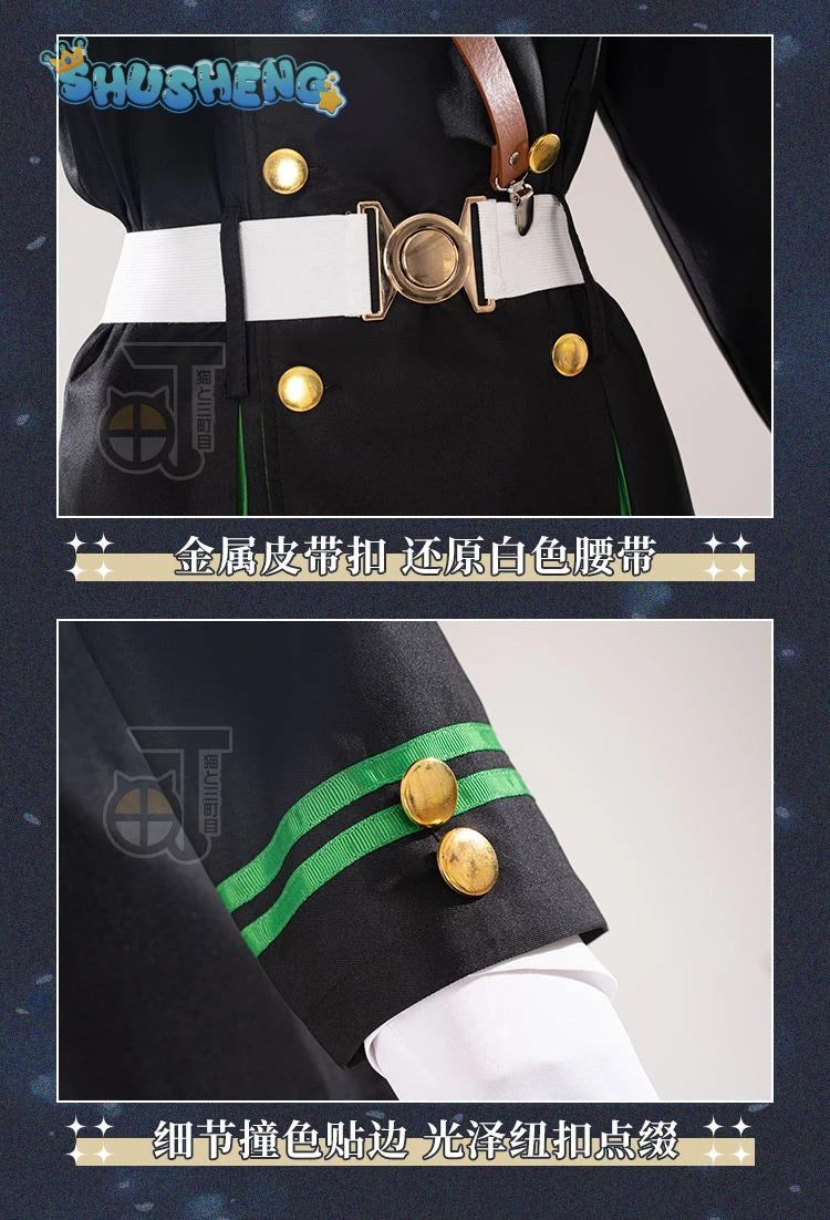 Seraph of the end Mikaela Hyakuya Yuichiro Hyakuya Cospaly Top and cloak pants accessories Spot Halloween costume costumes