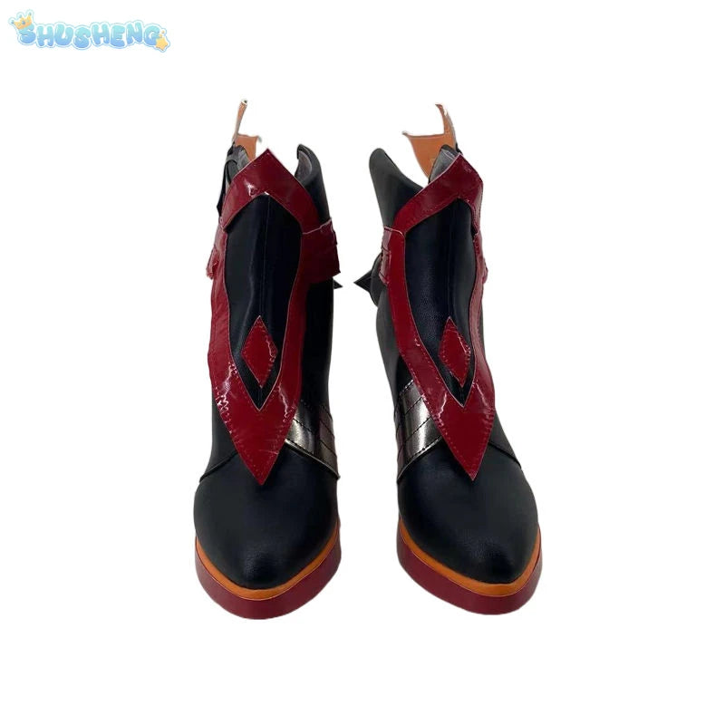 Mavuika Cosplay Game Genshin Impact Men's and women's boots Universal Fashion High Heels Halloween Party Role Play Accessories