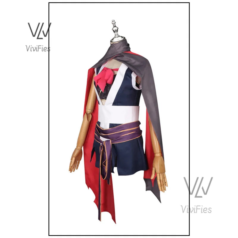 Game Senren*Banka Hitachi Mako Cosplay Costume Halloween Japanese Game Suit Lovely Women Kimono New in stock