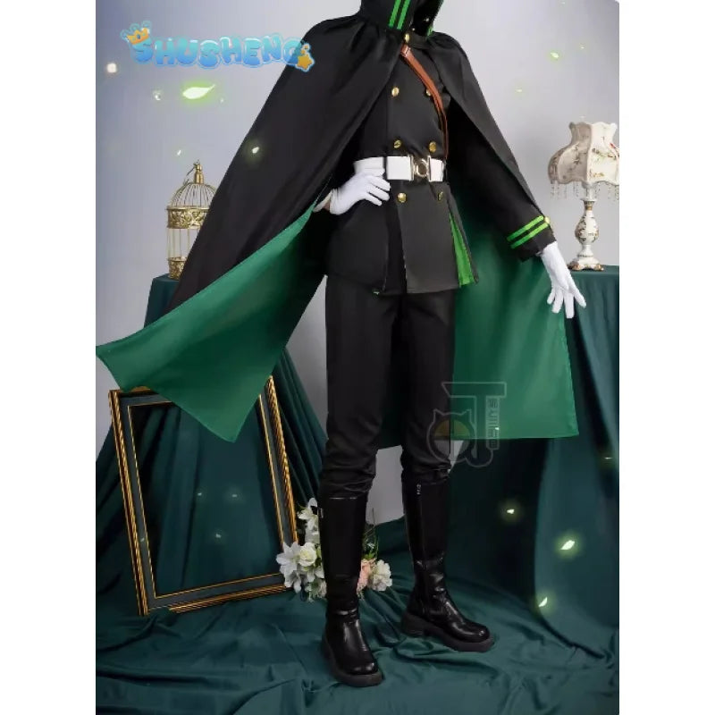 Seraph of the end Mikaela Hyakuya Yuichiro Hyakuya Cospaly Top and cloak pants accessories Spot Halloween costume costumes
