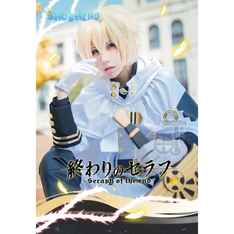 Seraph of the end Mikaela Hyakuya Yuichiro Hyakuya Cospaly Top and cloak pants accessories Spot Halloween costume costumes