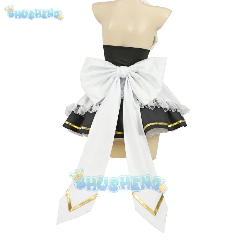 Die Plage einer eingesperrten Vampirprinzessin cos Villhaze Kleid Halloween Weihnachten Karneval Cosplay Kostüme Kopfbedeckung
