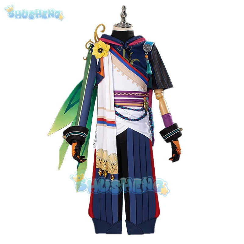 Tighnari Cosplay-Kostüm Genshin Impact Kleid Uniform Spiel Rollenspiel-Outfit für Halloween Weihnachten