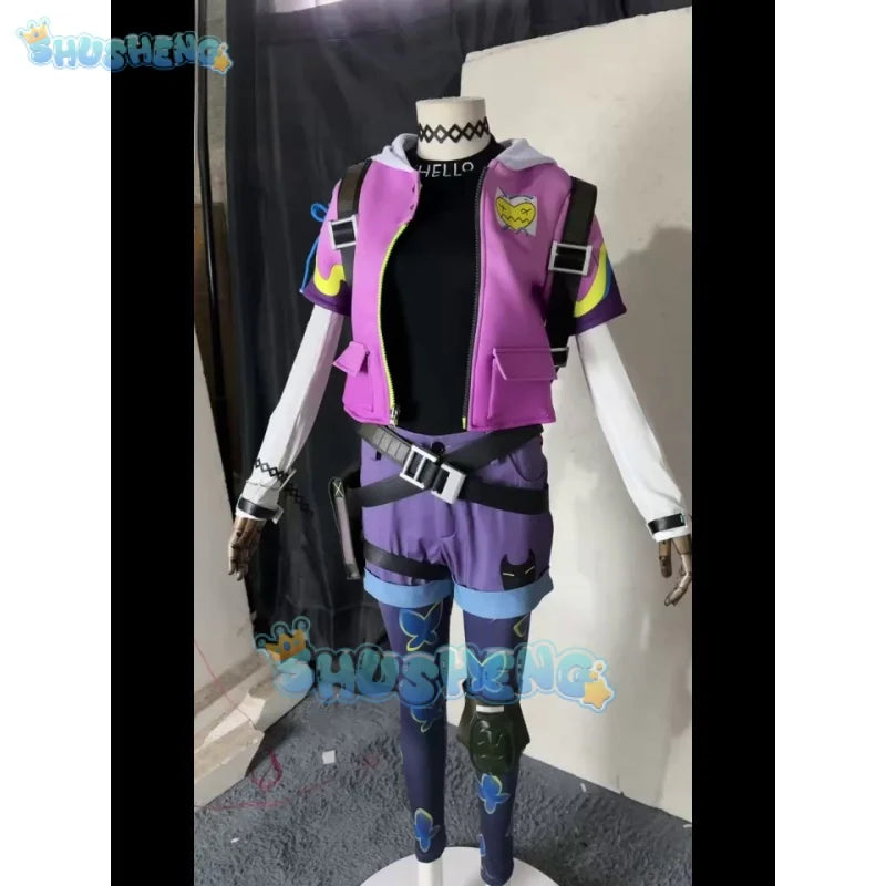Valorant cos Clove Cosplay Vollständiges Set mit Anime-Charakterkostümen für Männer und Frauen