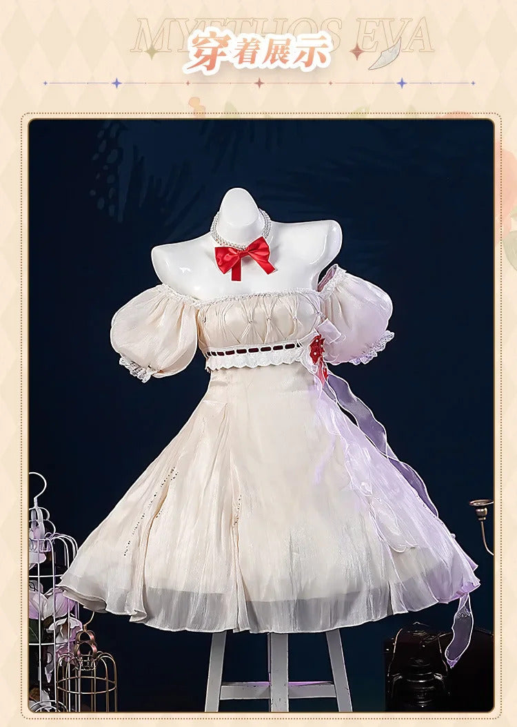 Shusheng-R Asuka Langley Soryu Anime EVA Cosplay Costume The Language of Flowers Sweet dress accessory prop set Halloween carnival uniform