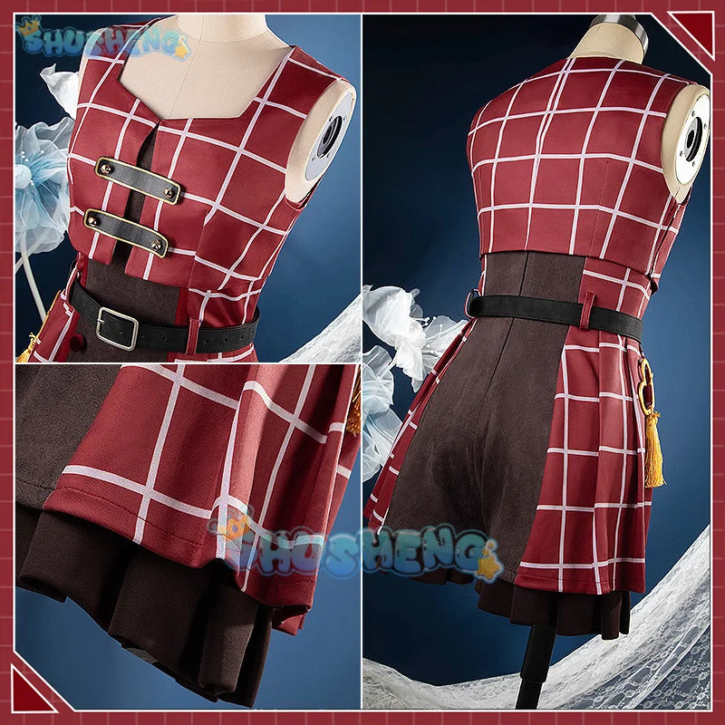 Shusheng Vtuber Nijisanji Uduki Kohh MV Game Suit Lovely Uniform Cosplay Costume Halloween Carnival Party Role Play Outfit